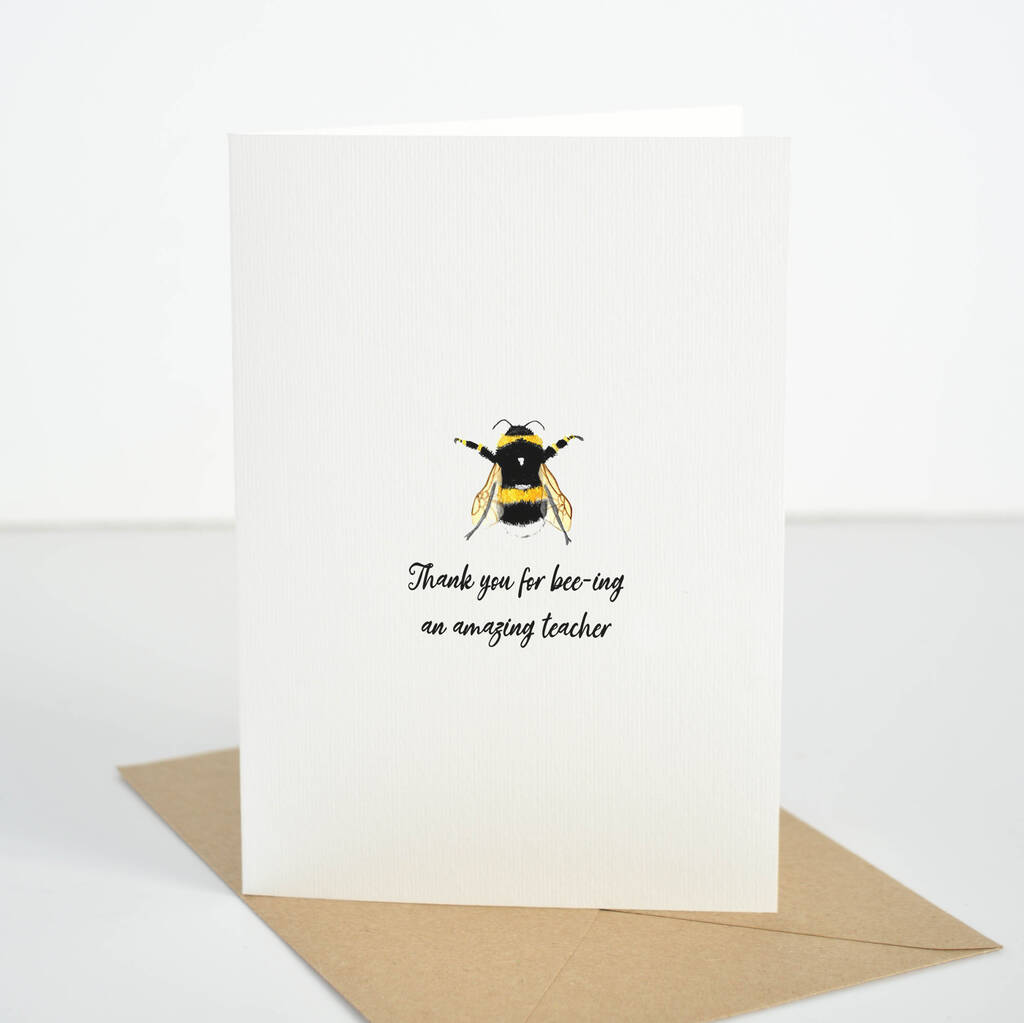 Thank You Teacher Card Bee By High Tide Illustrations