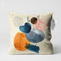 Ivory Cushion Cover With Water Colour Patterned, thumbnail 1 of 7