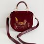 Fable Fox And Mushroom Embroidered Saddle Bag, thumbnail 2 of 7