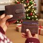 Vintage Leather Wallet And Card Holder Gift Set Christmas Gift For Him, thumbnail 1 of 7