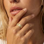 Women's Thick Textured Croissant Ring, thumbnail 1 of 4