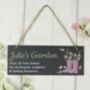 Personalised Floral Garden Slate Sign, thumbnail 3 of 4