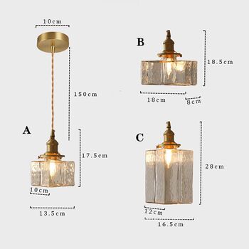 Vintage Square Glass Chandelier, 10 of 10