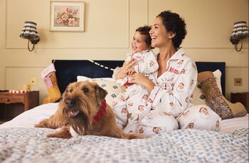 Women's Personalised Christmas Santa Print Pyjamas, 12 of 12
