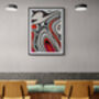 Bright Abstract Shapes Print, Contemporary Wall Art, thumbnail 4 of 12