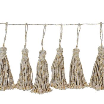 14 Cotton Tassels Garland In A Cotton Bag, 2 of 2