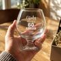 60th Birthday Gift Brandy Snifter Glass, thumbnail 1 of 7
