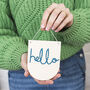 ‘Hello’ Mini Wooden Banner Embroidery Kit, thumbnail 2 of 8