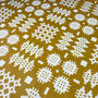 Welsh Blanket Print Oilcloth Tablecloth Matt Mustard, thumbnail 3 of 4