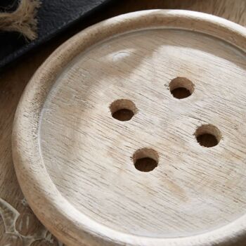Personalised Six Wooden Button Coasters, 4 of 4