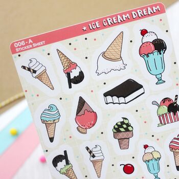 Ice Cream Dream! Summer Themed Sticker Sheet, 2 of 2