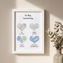Wedding Gifts Personalised Location Maps Print Met Engaged Married, thumbnail 5 of 10