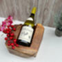 Hand Carved Driftwood Single Wine Bottle Holder Gift, thumbnail 8 of 9