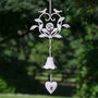 Ornate Hanging Heart Garden Wind Chime, thumbnail 1 of 7