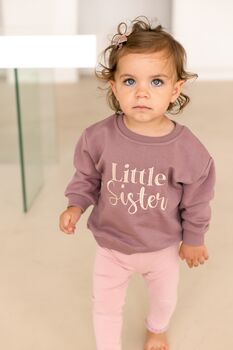Embroidered Big/Little Sibling Jumpers Brother And Sister Available, 3 of 10