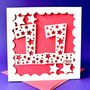 Personalised Stars Age Eleven Birthday Card, thumbnail 1 of 4