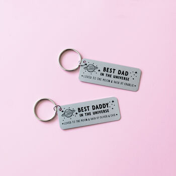 Best Dad In The Universe Personalised Keyring, 3 of 7