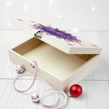 Personalised Christmas Eve Box With Snowflake Wreath, 7 of 12
