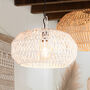 Small White Rattan Lampshade, thumbnail 1 of 7
