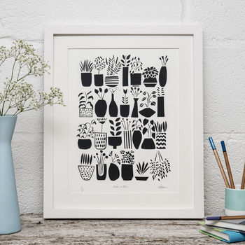 Plants In Pots Limited Edition Screen Print, 3 of 9