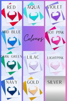 Personalised Wedding Day Card, Origami Heart Hidden Message, Floral Initials, Congratulations Card, 9 of 10