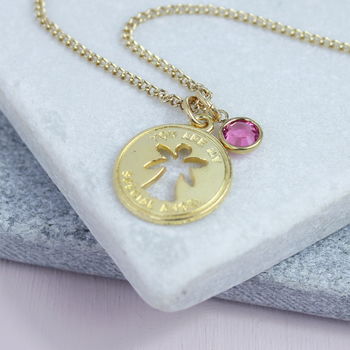Child's Special Angel Birthstone Necklace, 5 of 10
