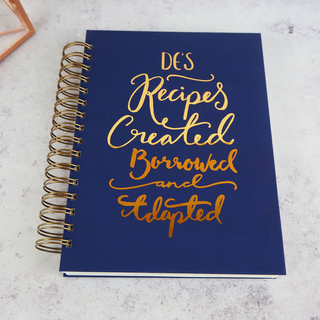 Personalised Recipe Book By & So They Made | notonthehighstreet.com