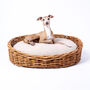 Natural Rattan Basket And Reversible Mattress Set, thumbnail 2 of 8