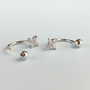 Sterling Silver Crystal Ear Jacket Screw Back Earrings, thumbnail 5 of 7