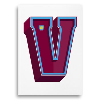 A. Villa, A To Z Football Prints And Posters, 4 of 6