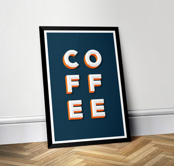Coffee, Retro, Poster Print, 3 of 4