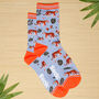 Women's Jungle Tiger Bamboo Socks, thumbnail 1 of 5