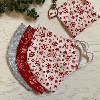 Snowflake Face Mask With Hepa Filter And Pouch, 2 of 8