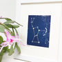 Orion Constellation Woodblock Print, thumbnail 1 of 5