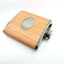 Personalised Wood Effect 6oz Hip Flask, thumbnail 2 of 9