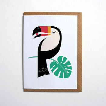 Toucan Tropical Bird Greeting Card, 2 of 2