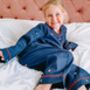 Personalised Kid's Navy Multicoloured Star Pyjamas, thumbnail 3 of 4