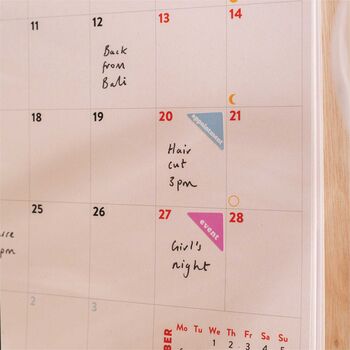 2025–2026 Mid Year Calendar | Simply Bright | July Start | A4, 3 of 8