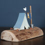 Camping Tent On Driftwood Decoration, thumbnail 3 of 5