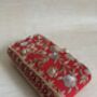Red Embroidered Rectangular Clutch Bag, thumbnail 2 of 11