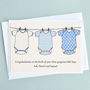 New Baby Triplets Girls / Boys Personalised Card, thumbnail 3 of 4