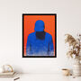 Invisible Blue Coral And Cobalt Bright Wall Art Print, thumbnail 4 of 6