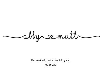 Engagement Print Of The Couple Names, 5 of 7