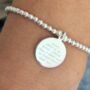 Sterling Silver Sister Beaded Stretch Bracelet, thumbnail 4 of 6
