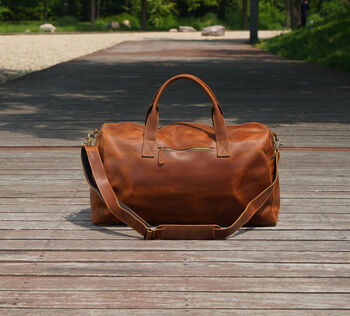 Genuine Leather Weekend Bag In Vintage Look, 2 of 12