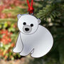 Polar Bear Christmas Tree Decoration, thumbnail 1 of 2