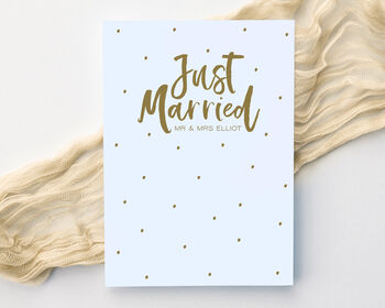 Personalised Wedding Card Just Married, 2 of 4