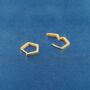 Gold Geometric Hoops, thumbnail 5 of 7