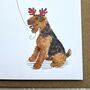 Welsh Terrier Christmas Card, thumbnail 3 of 3