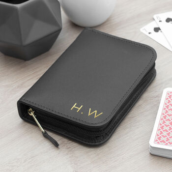 Personalised Leather Double Playing Cards Case, 8 of 12